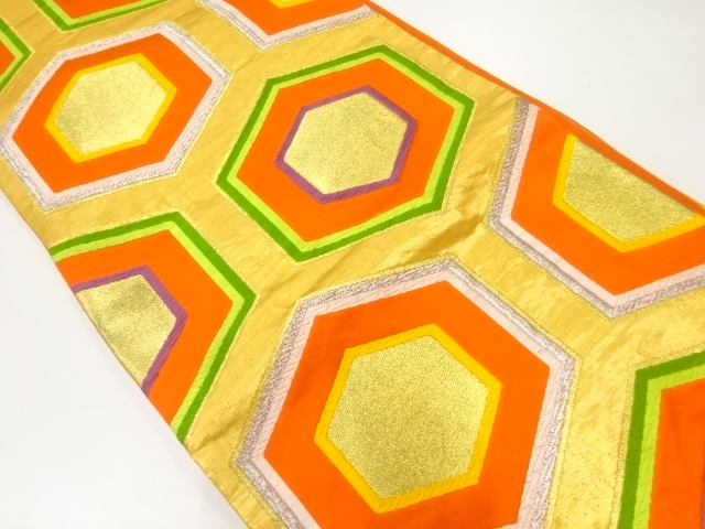 JAPANESE KIMONO / ANTIQUE FUKURO OBI / SILK / WOVEN KIKKO